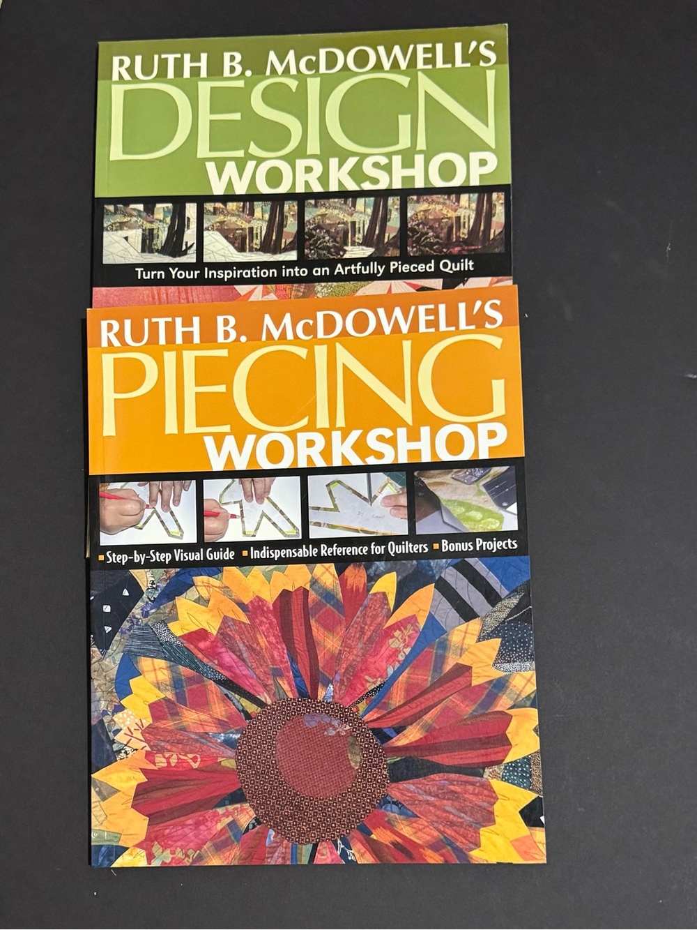 Ruth B. McDowell's Piecing Workshop & Design Workshop Books, Beautiful Quilt Art